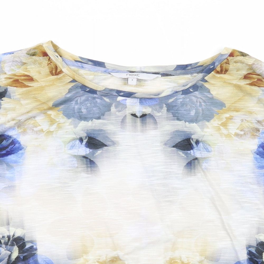 Womens UK Size 8 NEXT Multicoloured Basic T-Shirt