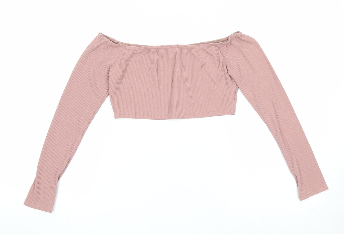Womens UK Size 8 In the Style Pink Cropped T-Shirt