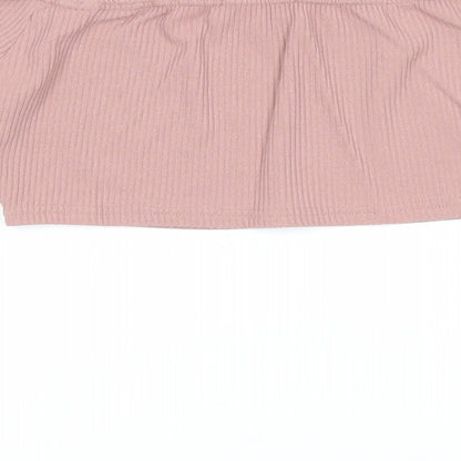 Womens UK Size 8 In the Style Pink Cropped T-Shirt