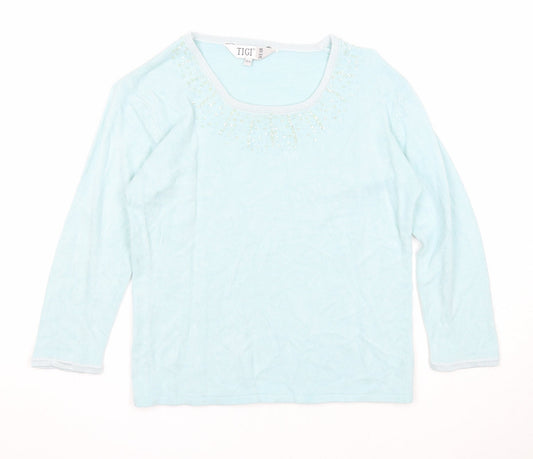 Womens UK Size 14 Tigi Blue Pullover Jumper