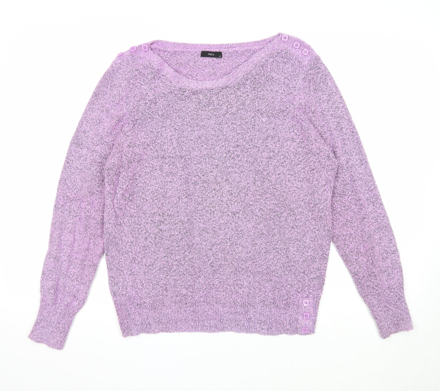Womens UK Size 18 M&Co Purple Pullover Jumper