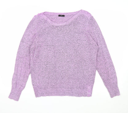 Womens UK Size 18 M&Co Purple Pullover Jumper