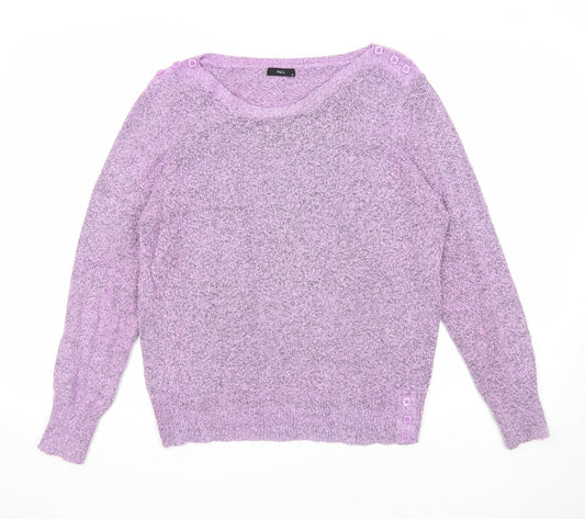 Womens UK Size 18 M&Co Purple Pullover Jumper