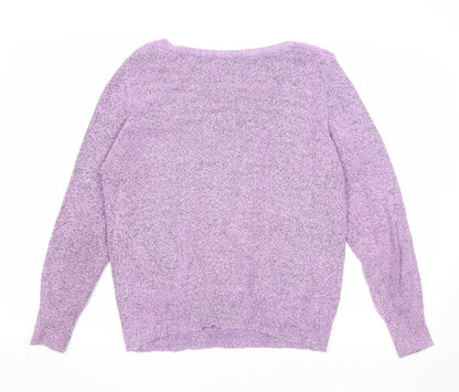 Womens UK Size 18 M&Co Purple Pullover Jumper