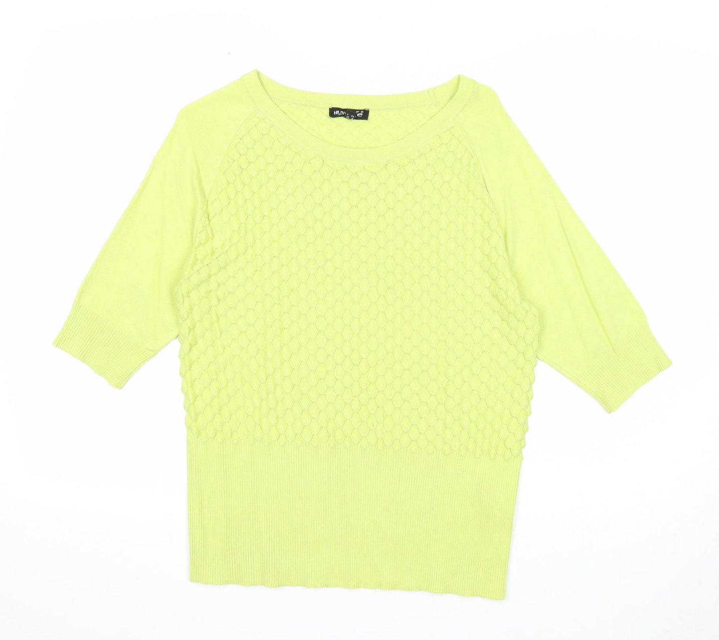 Womens UK Size 14 Marble Green Pullover Jumper