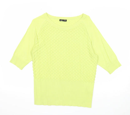 Womens UK Size 14 Marble Green Pullover Jumper