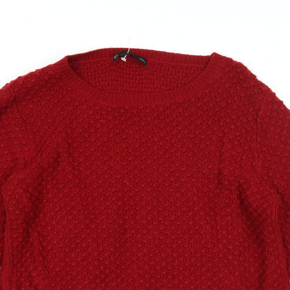 Womens UK Size L Sfera Red Pullover Jumper