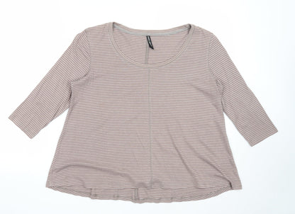 Womens UK Size 14 Marks and Spencer Brown Basic Blouse