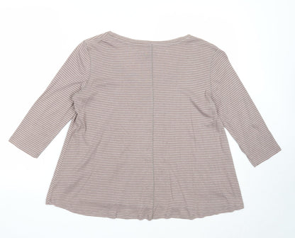 Womens UK Size 14 Marks and Spencer Brown Basic Blouse