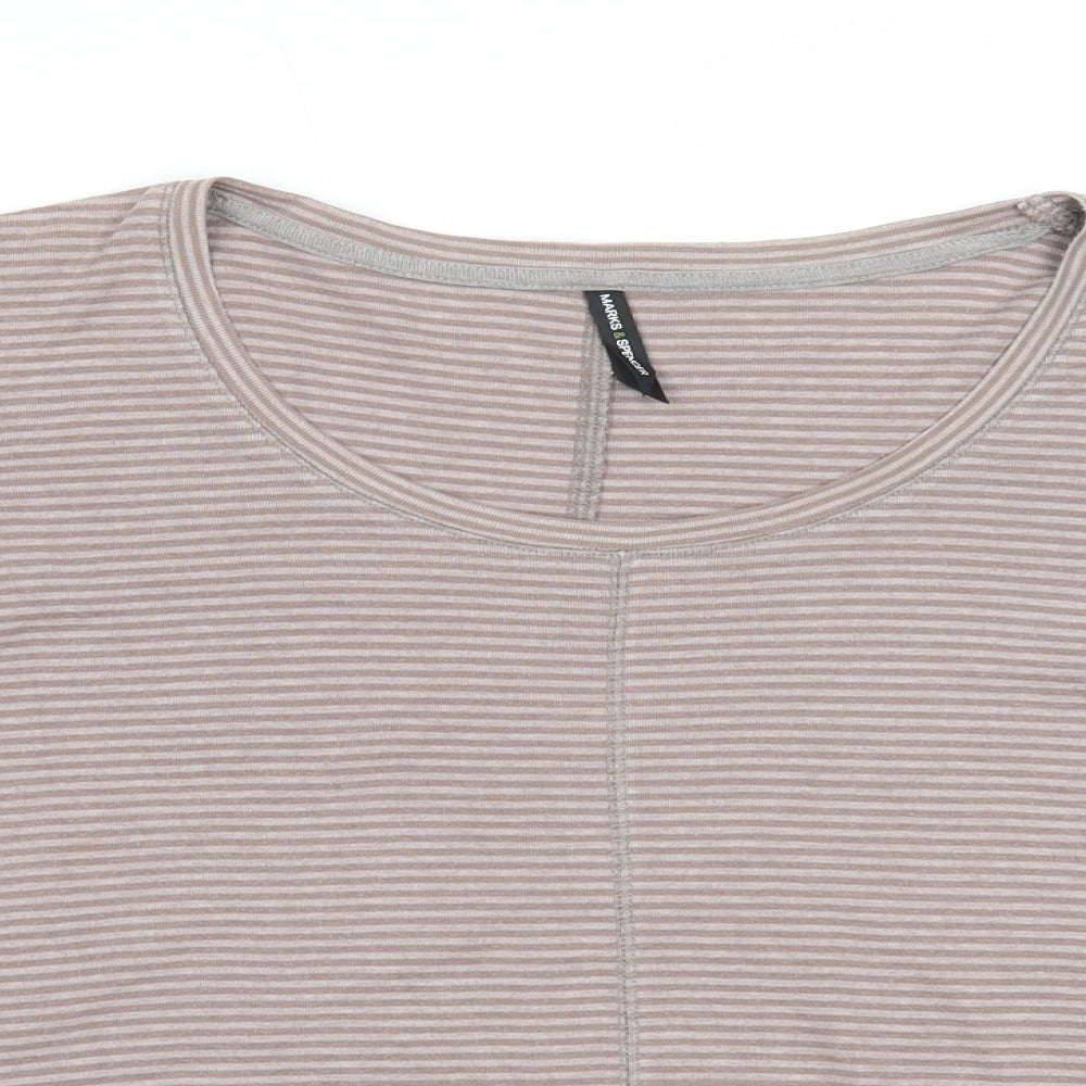 Womens UK Size 14 Marks and Spencer Brown Basic Blouse