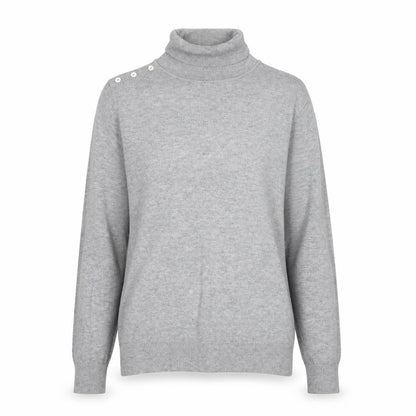 Gerard Womens Grey Roll Neck Viscose Pullover Jumper Size 10