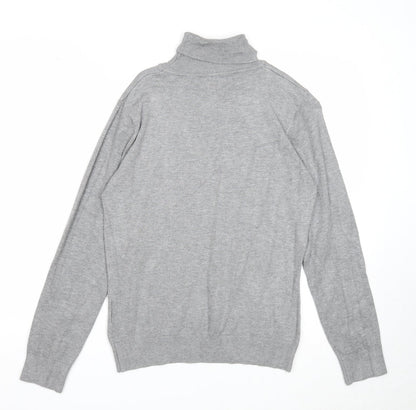 Gerard Womens Grey Roll Neck Viscose Pullover Jumper Size 10