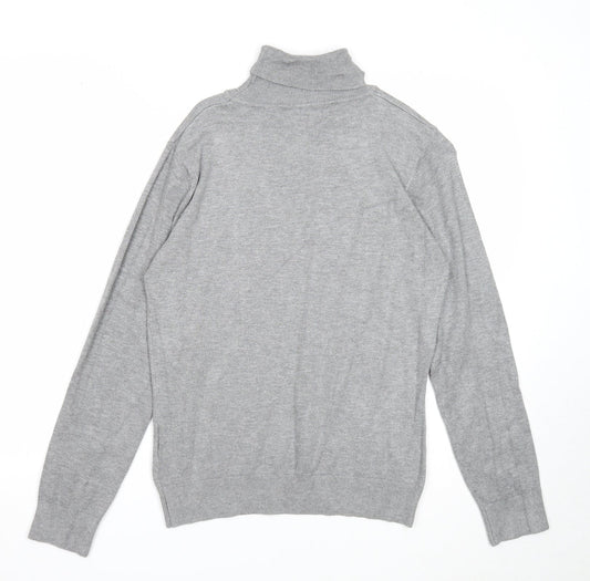 Gerard Womens Grey Roll Neck Viscose Pullover Jumper Size 10