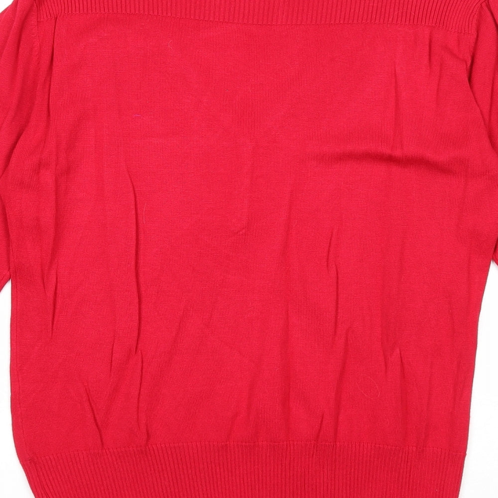 Womens UK Size M Paramour Red Pullover Jumper