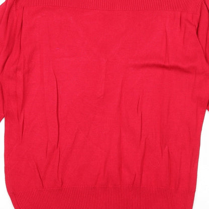Womens UK Size M Paramour Red Pullover Jumper