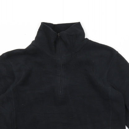 Snow Rock Womens Black Polyester Pullover Sweatshirt Size XS Zip