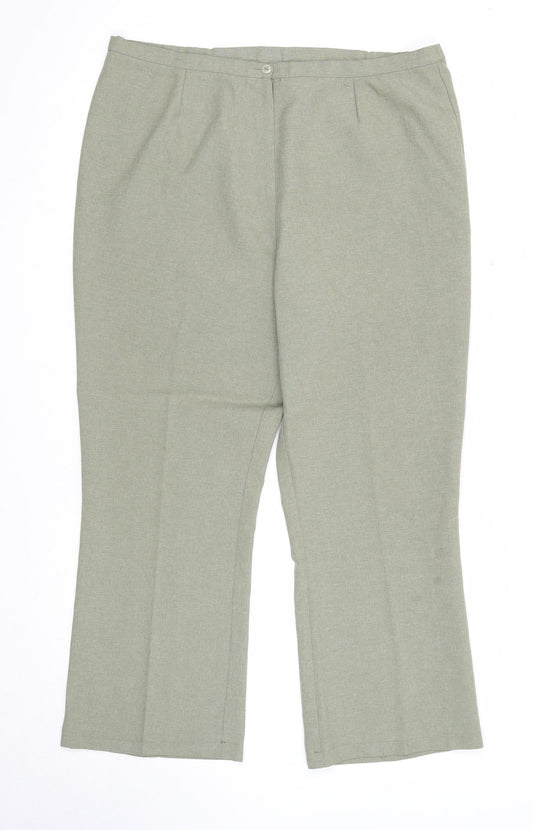 Womens UK Size 18 Agenda Regular Fit  Green Trousers