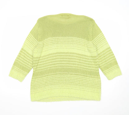 Womens UK Size L Per Una Green Pullover Jumper