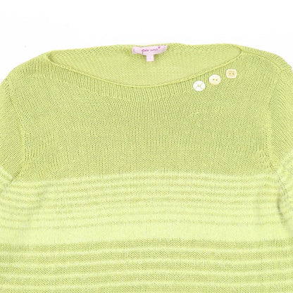 Womens UK Size L Per Una Green Pullover Jumper