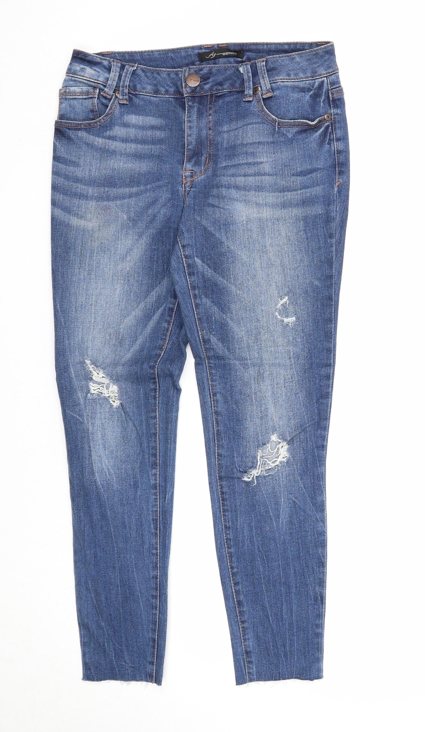 Womens UK Size 6 Preworn Regular Fit Skinny Blue Jeans