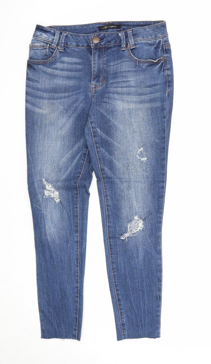 Womens UK Size 6 Preworn Regular Fit Skinny Blue Jeans