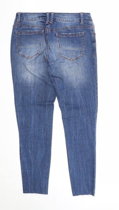 Womens UK Size 6 Preworn Regular Fit Skinny Blue Jeans