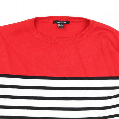 Womens UK Size M New Look Multicoloured Pullover Jumper