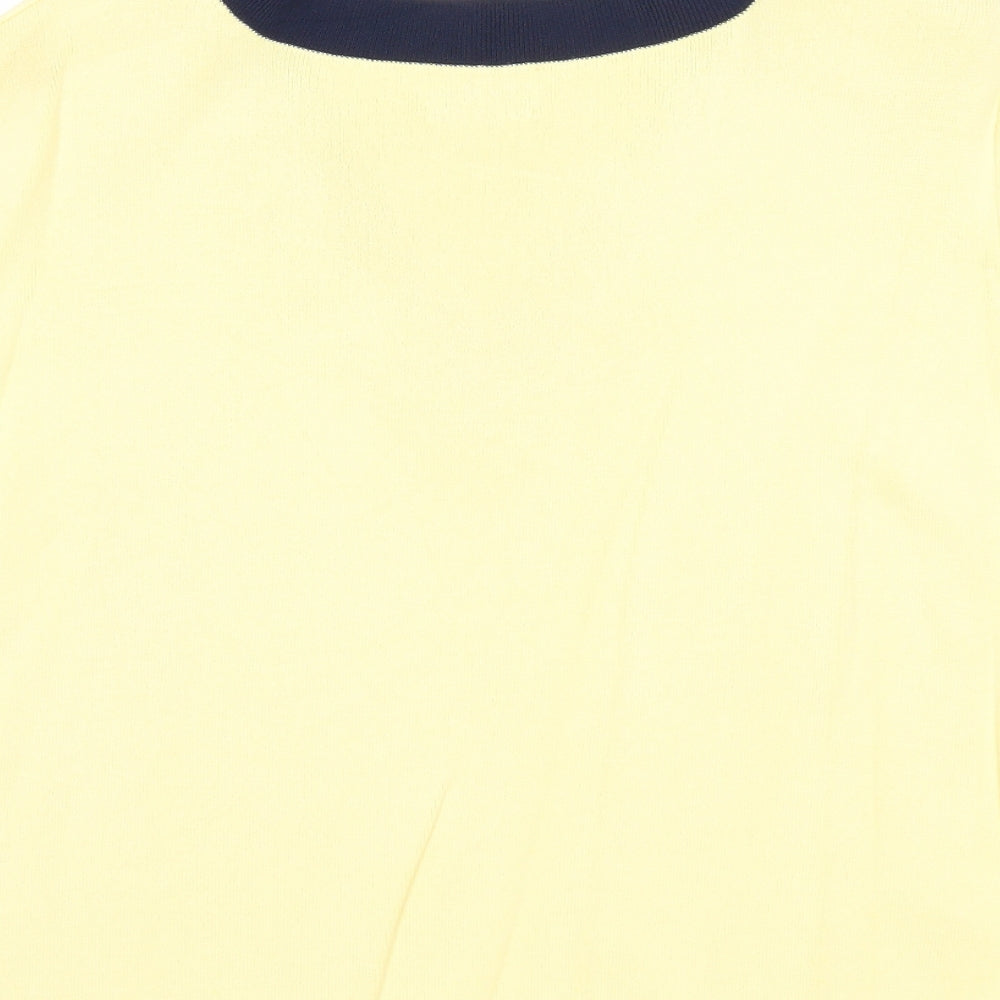 Womens UK Size M Roman Yellow Basic T-Shirt