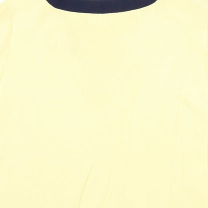 Womens UK Size M Roman Yellow Basic T-Shirt