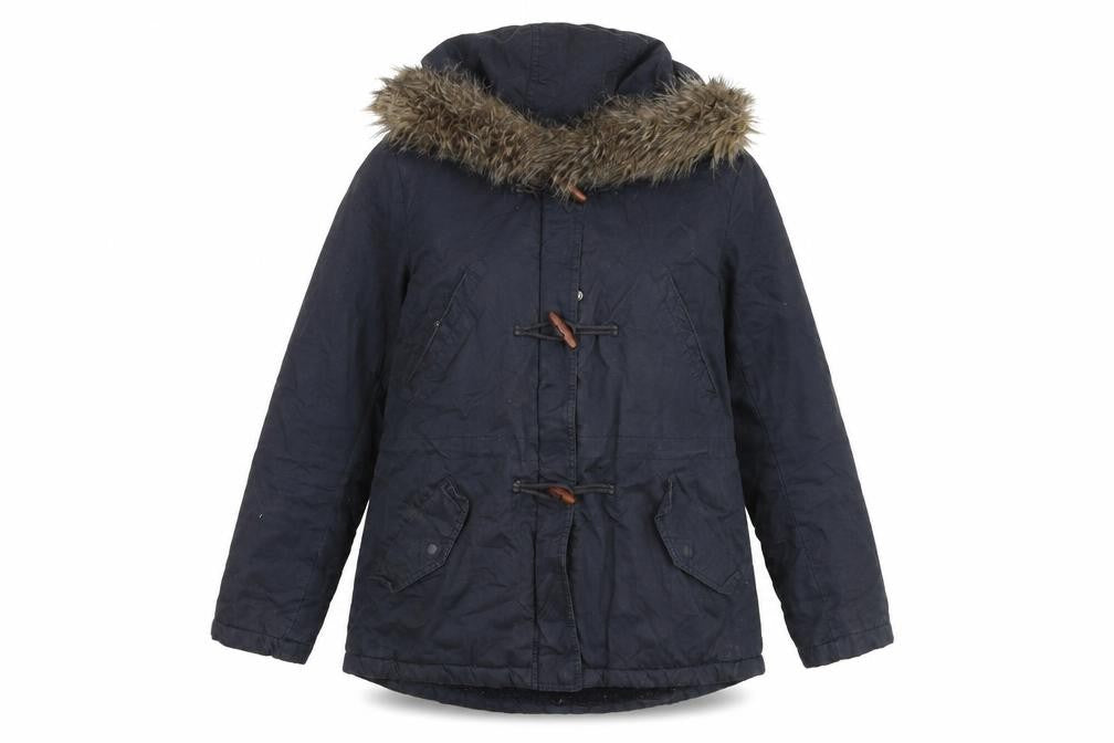 Womens UK Size 12 H&M Blue Parka Coat