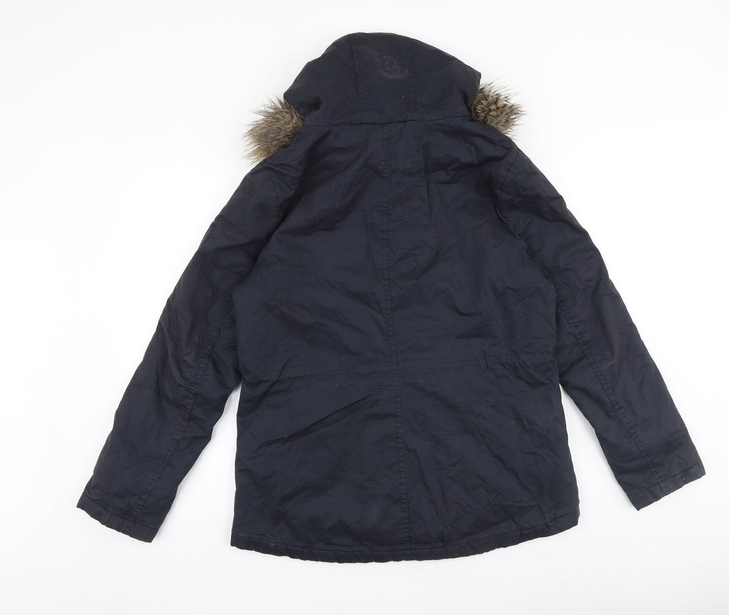 Womens UK Size 12 H&M Blue Parka Coat