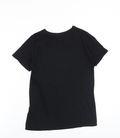 Womens UK Size 8 New Look Black Basic T-Shirt