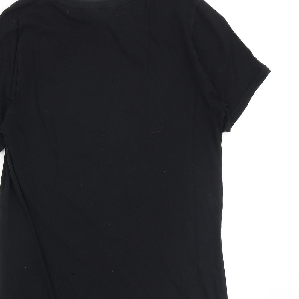 Womens UK Size 8 New Look Black Basic T-Shirt