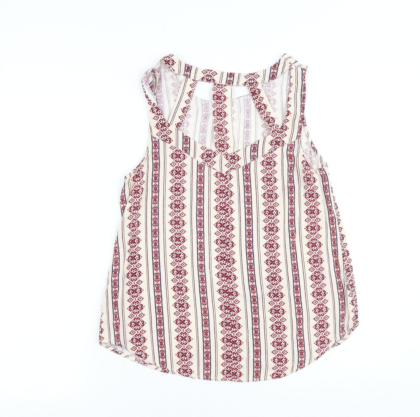 Womens UK Size 8 New Look Beige Basic Tank