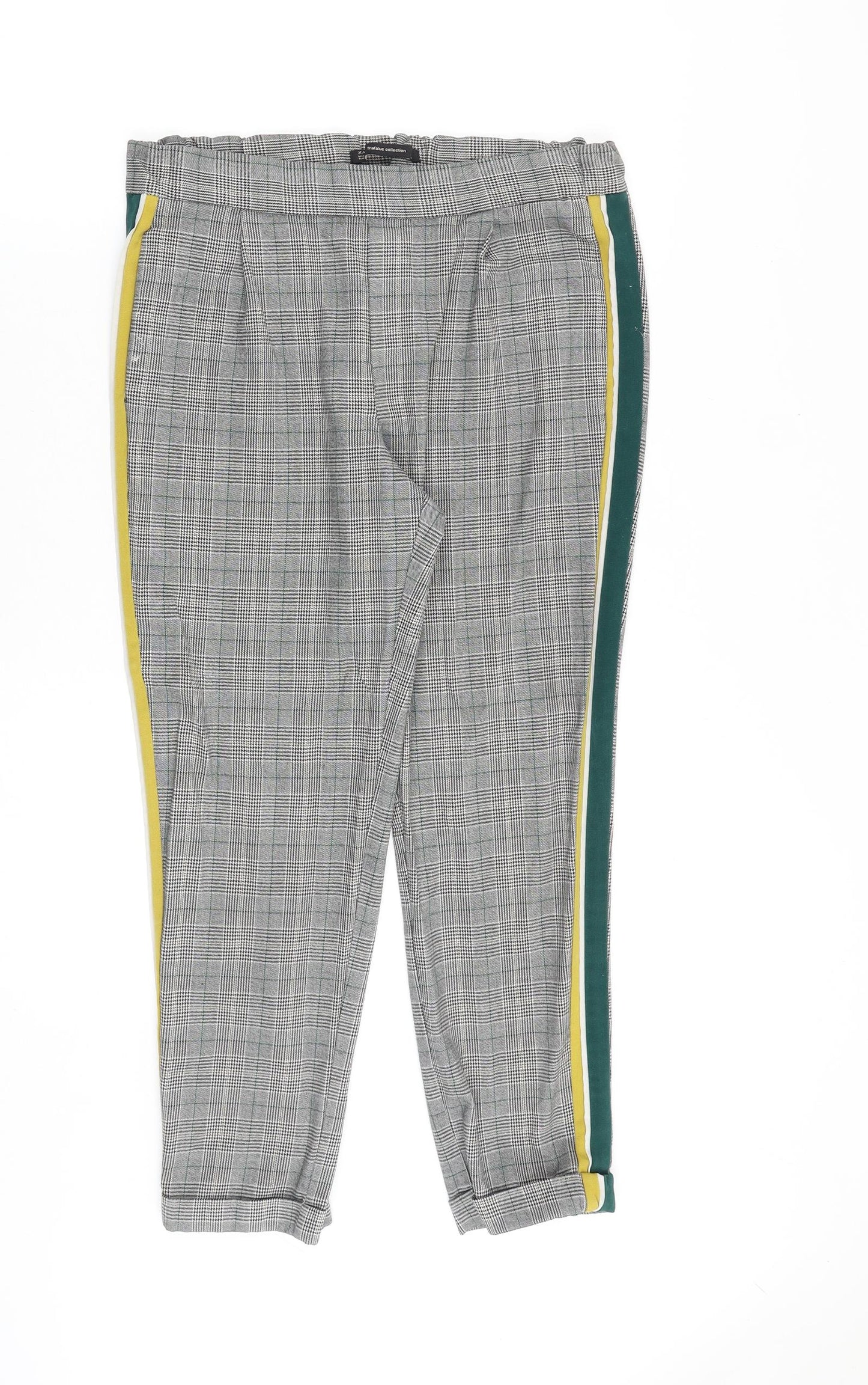 Womens UK Size S Zara Regular Fit  Grey Trousers