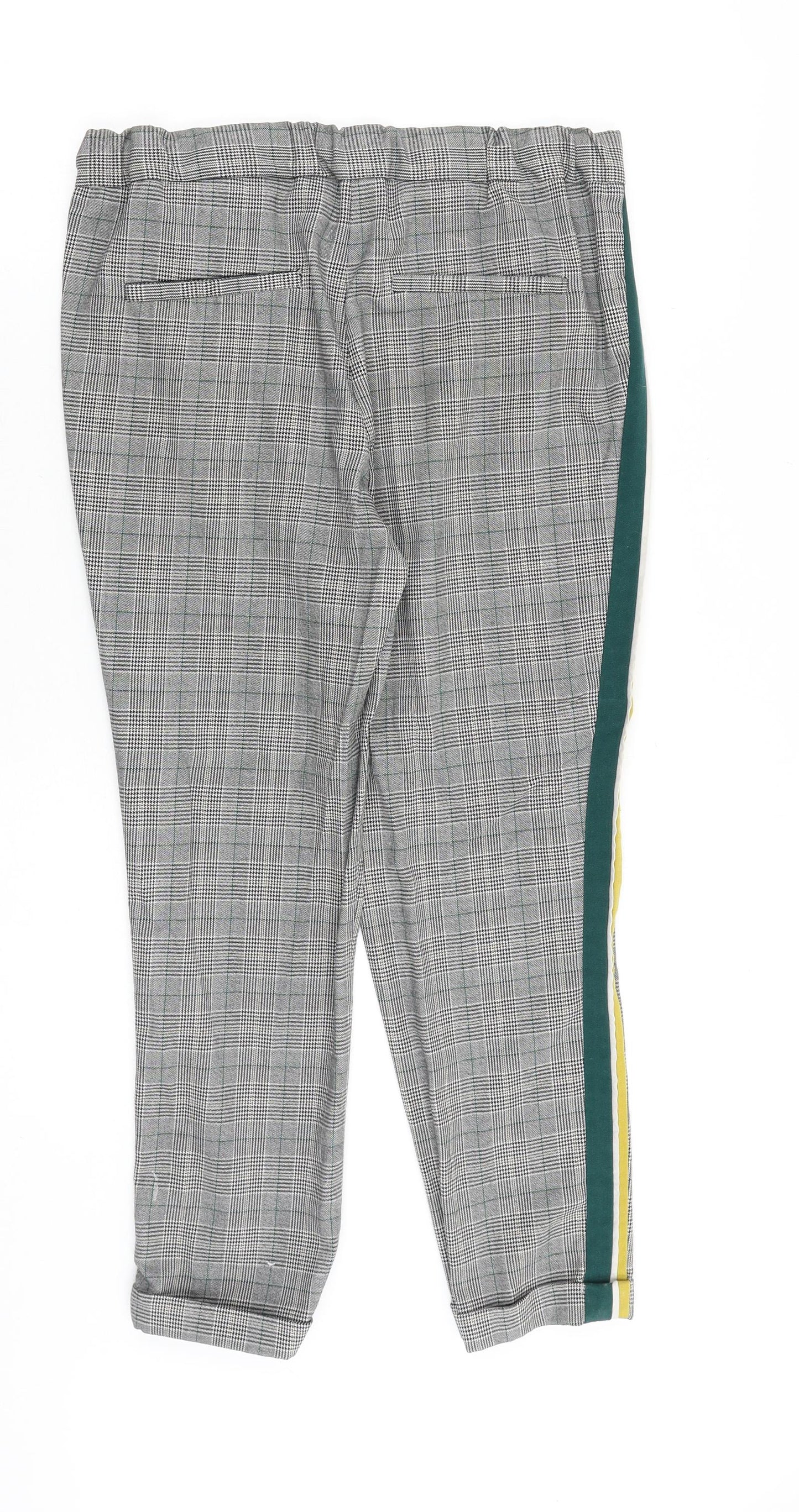 Womens UK Size S Zara Regular Fit  Grey Trousers