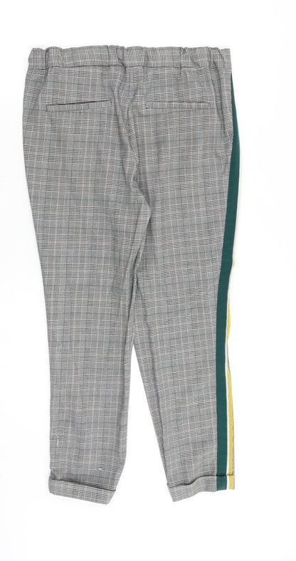Womens UK Size S Zara Regular Fit  Grey Trousers