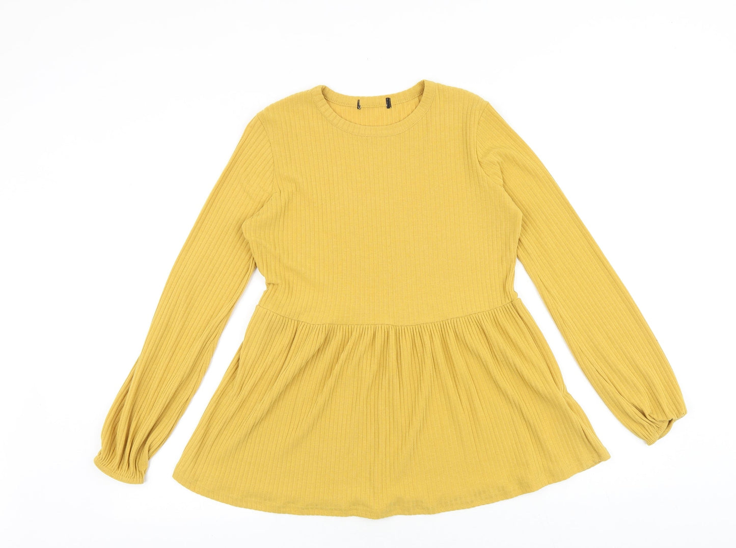 Womens UK Size 8 New Look Yellow Basic Blouse