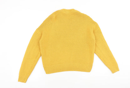 Womens UK Size XS H&M Yellow Pullover Jumper