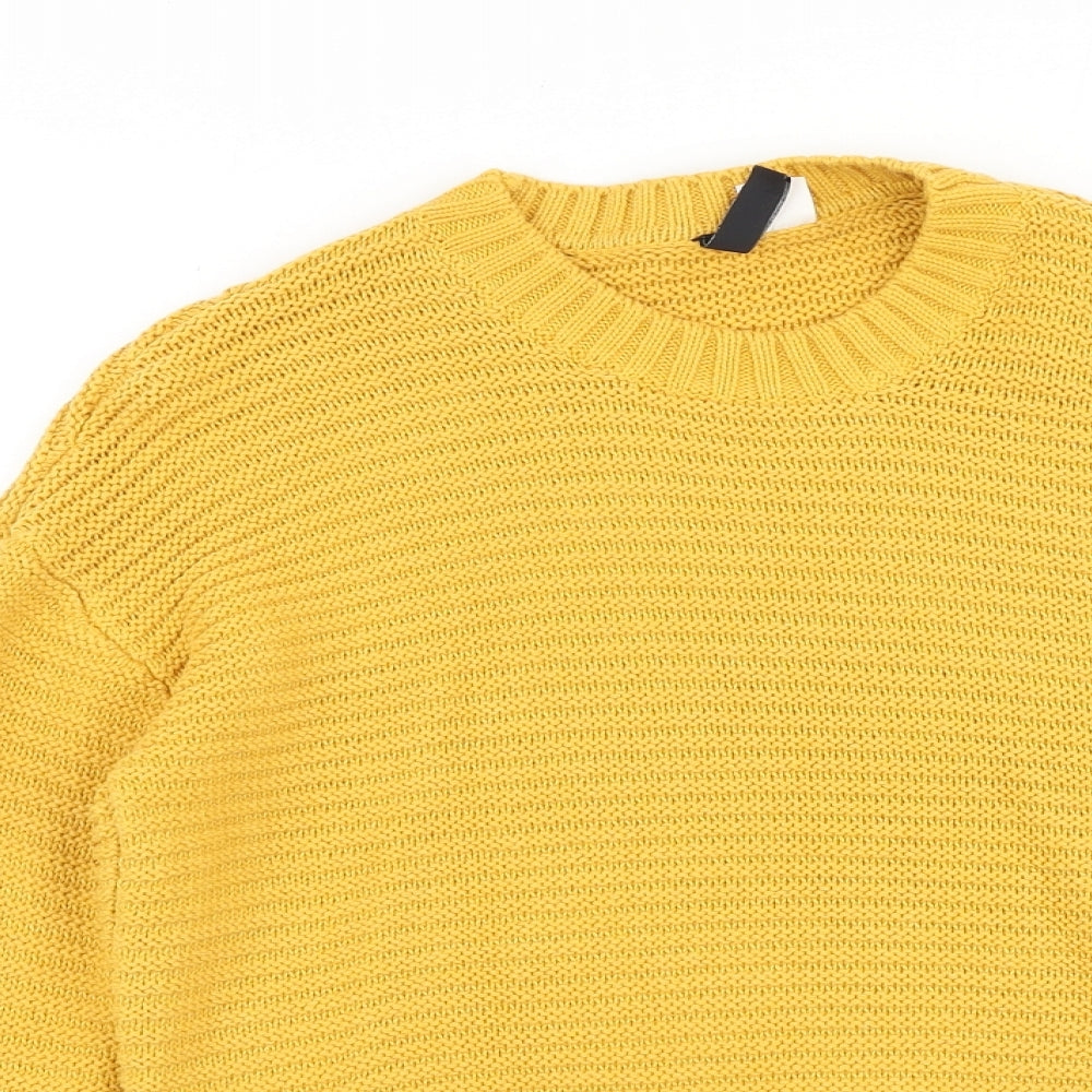 Womens UK Size XS H&M Yellow Pullover Jumper