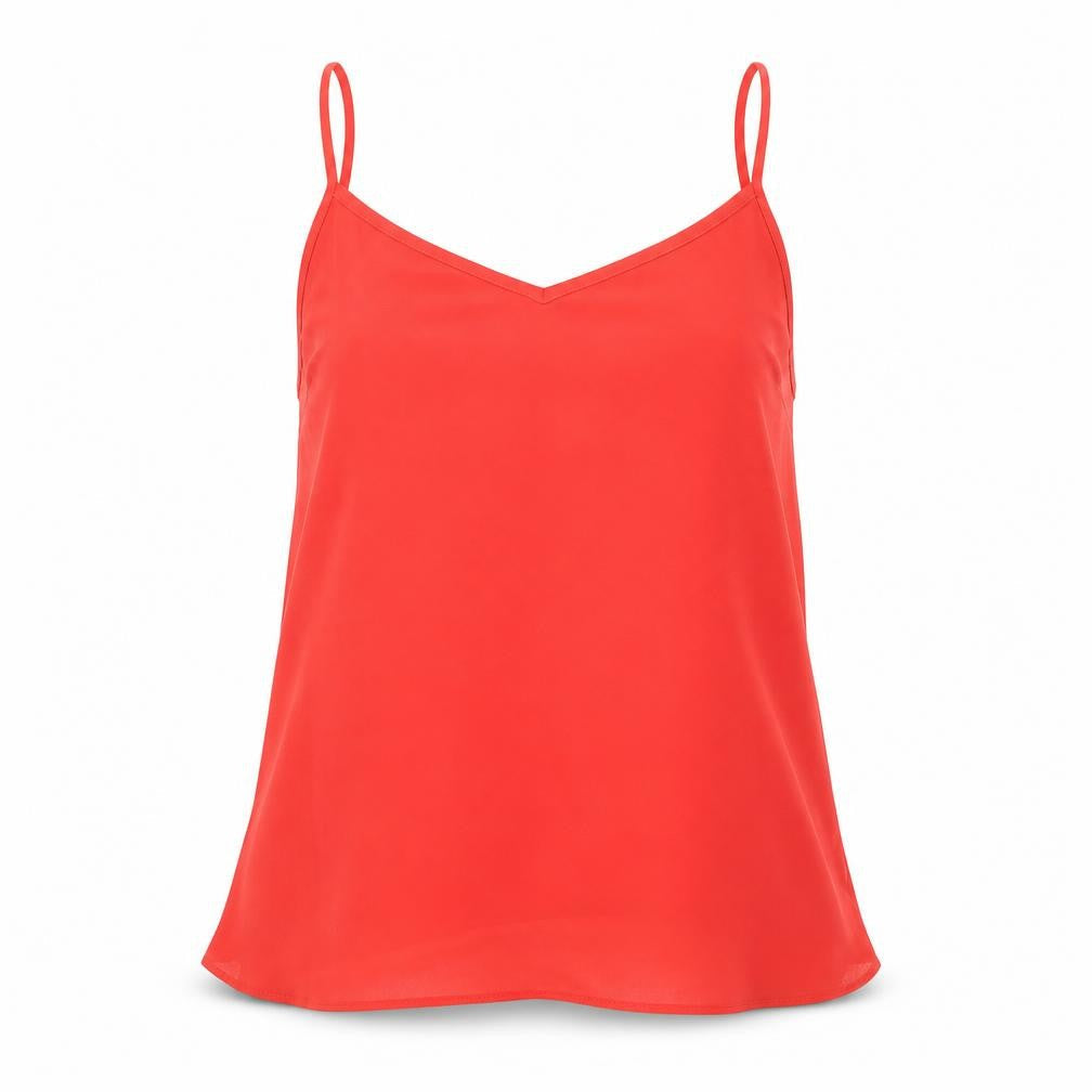 Womens UK Size 10 New Look Red Basic Tank