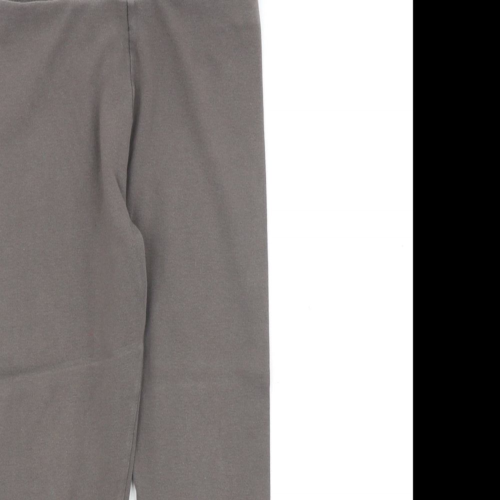 NEXT Girls Grey Cotton Jogger Trousers Size 9 Years Regular Pullover - Leggings