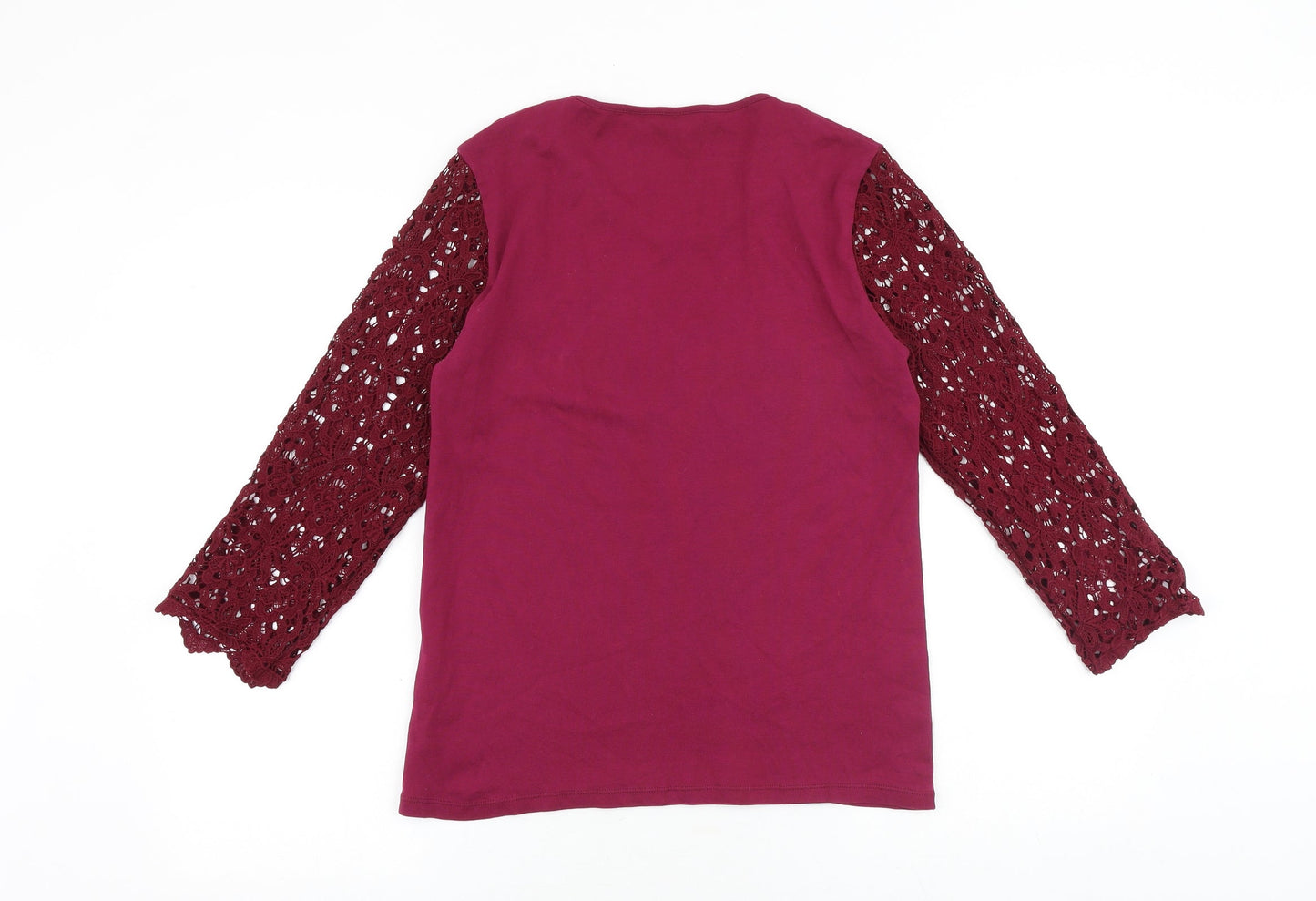 Womens UK Size M Country Casuals Pink Basic T-Shirt