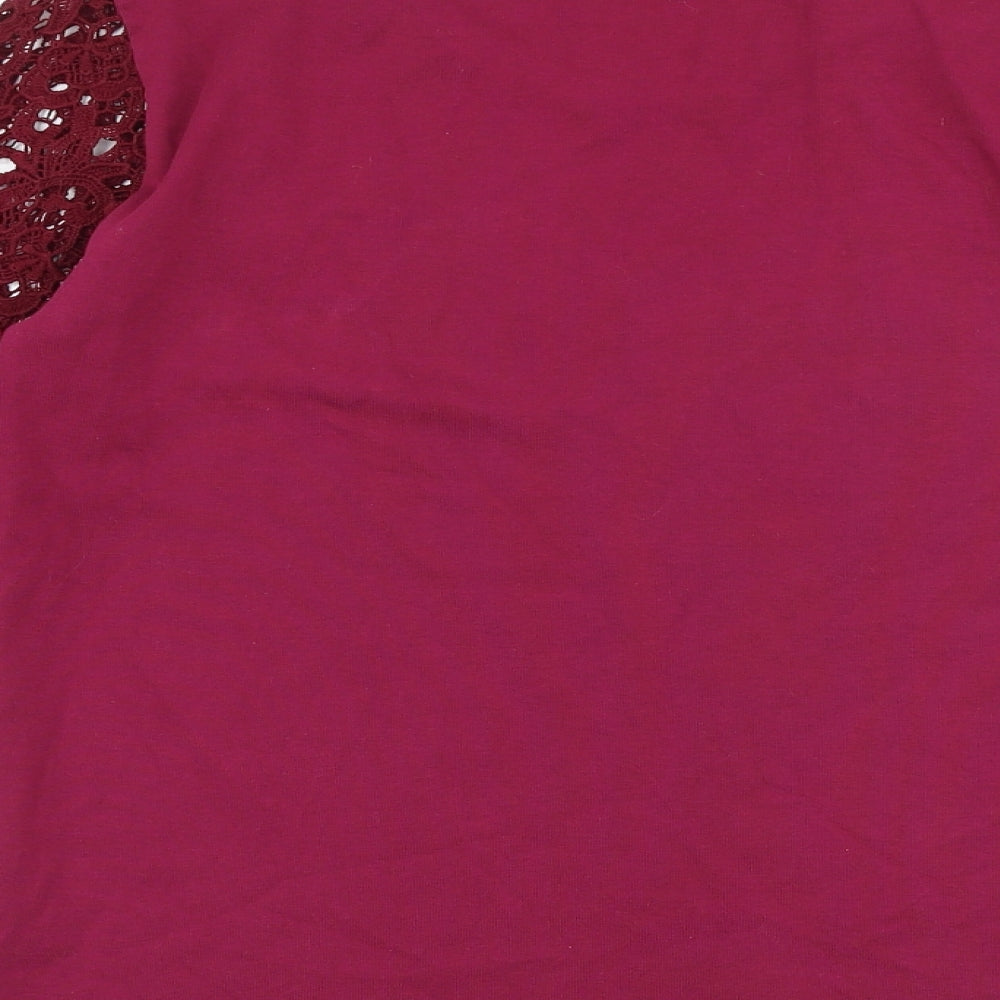 Womens UK Size M Country Casuals Pink Basic T-Shirt