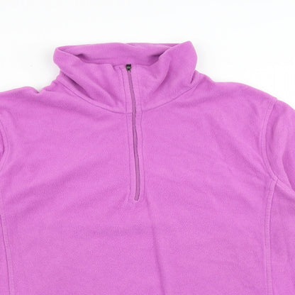 Dynamic Womens Purple Polyester Pullover Sweatshirt Size L Zip