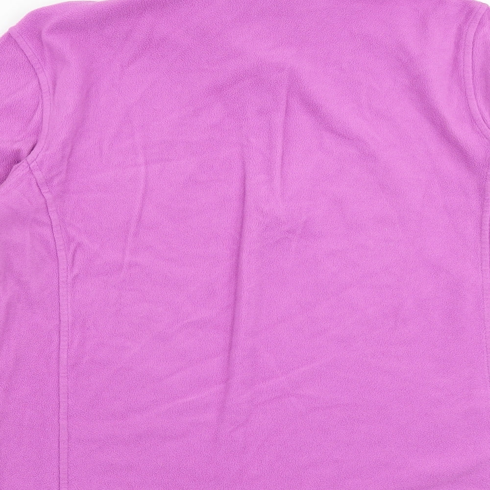 Dynamic Womens Purple Polyester Pullover Sweatshirt Size L Zip
