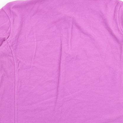 Dynamic Womens Purple Polyester Pullover Sweatshirt Size L Zip