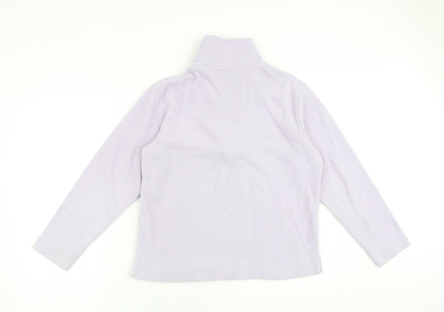 Active Womens Purple Polyester Pullover Sweatshirt Size 10 Zip