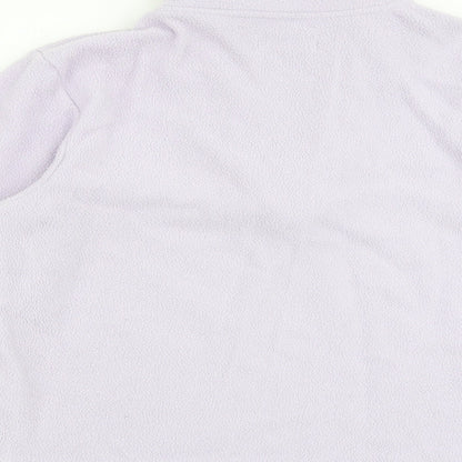 Active Womens Purple Polyester Pullover Sweatshirt Size 10 Zip