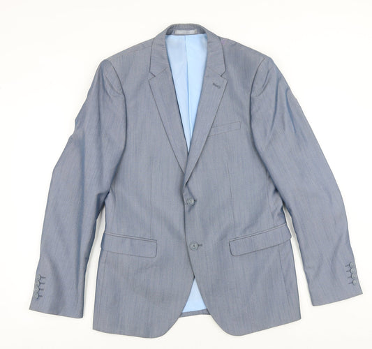 Mens UK Size 40 Peter Werth Regular Grey Suit Jacket